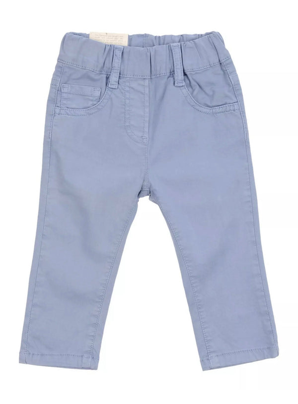 EDDIE PEN Boys Skinny Light Blue Trousers With Logo