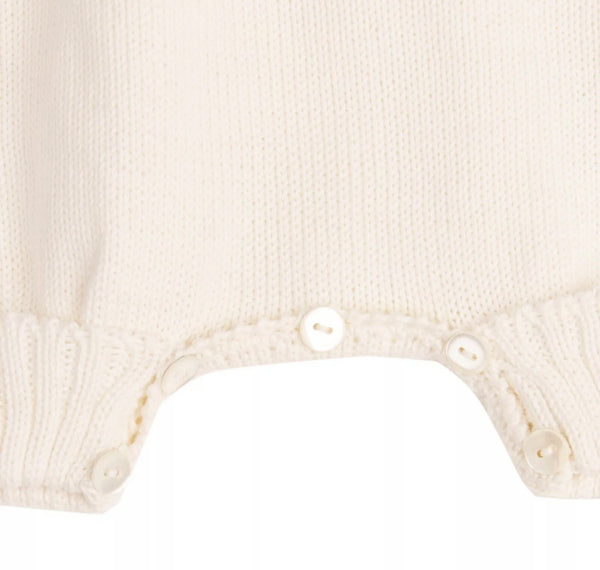 LE NOUVEAU NE' Knitted Handmade Baby Romper With Detachable Collar