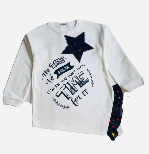 GAIALUNA Girls Maxi Jumper With Ruffle And Stars