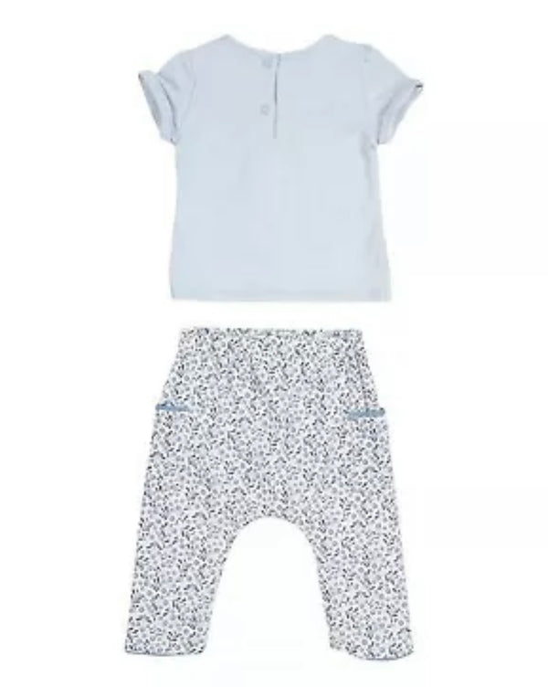 ABSORBA T-Shirt & Trousers Set With Floral Pattern