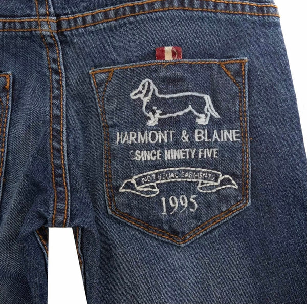 HARMONT & BLAINE Blue Jeans Faded Effect With Logo