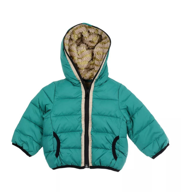 BEST BRAND Green Baby Hooded Puffer Jacket Full Zip