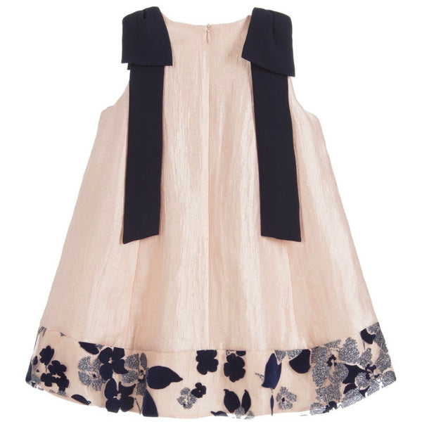 HUCKLEBONES LONDON Girls Pink & Navy Blue Dress