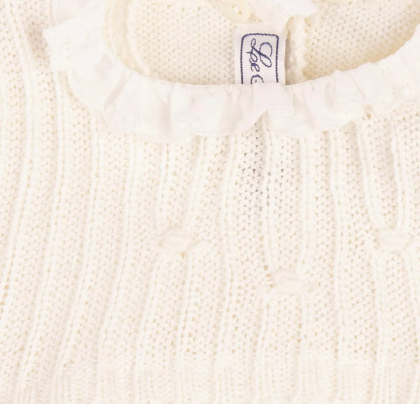 LE NOUVEAU NE' Knitted Handmade Baby Romper With Detachable Collar