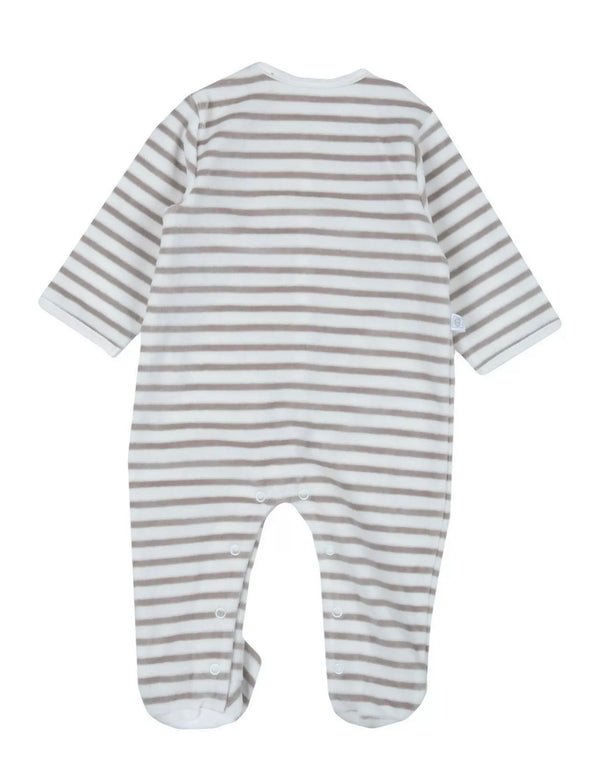 ABSORBA Baby Stripped Chenille Babygrow With Pocket