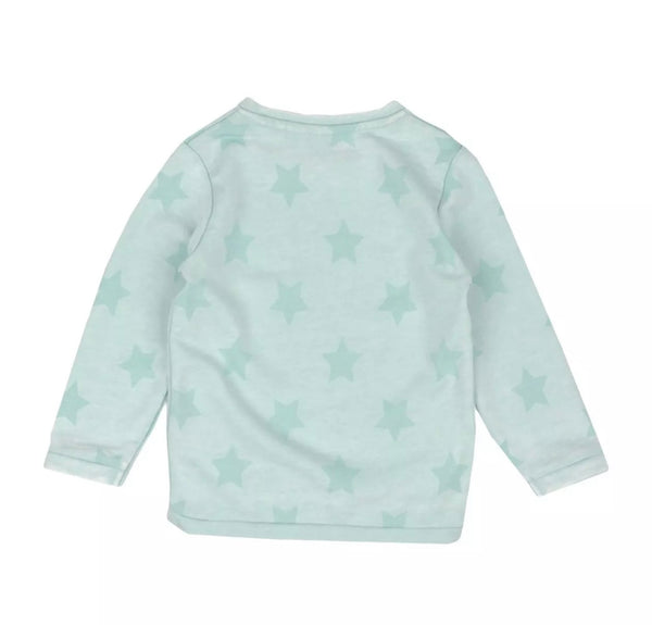 NAME IT Girls Light Green Top With Star Pattern