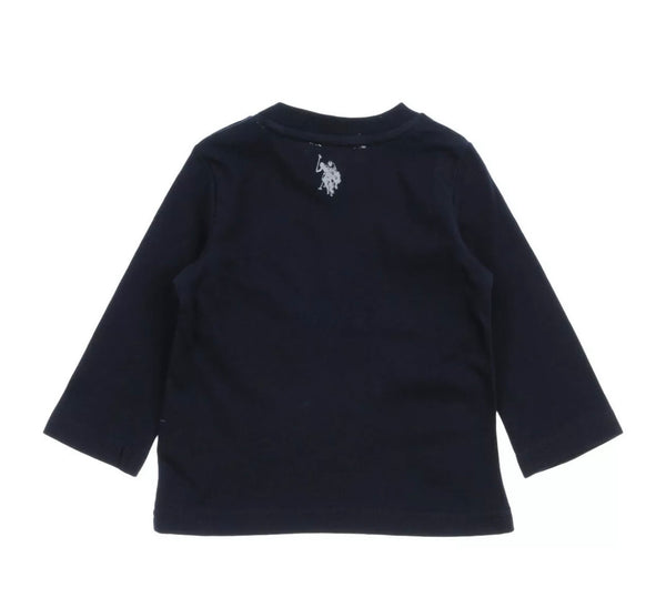 U.S. POLO ASSN. Ralph Lauren Baby Navy Blue T-Shirt With Front & Back Logo