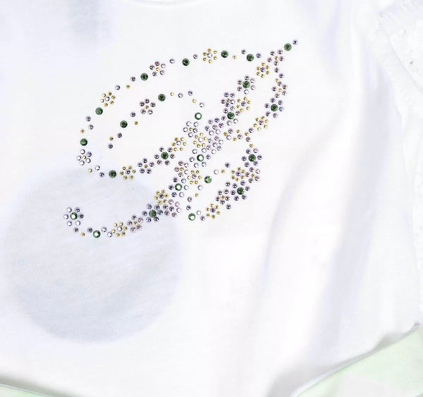 BLUMARINE BABY Girl Dress With Rhinestoned Logo