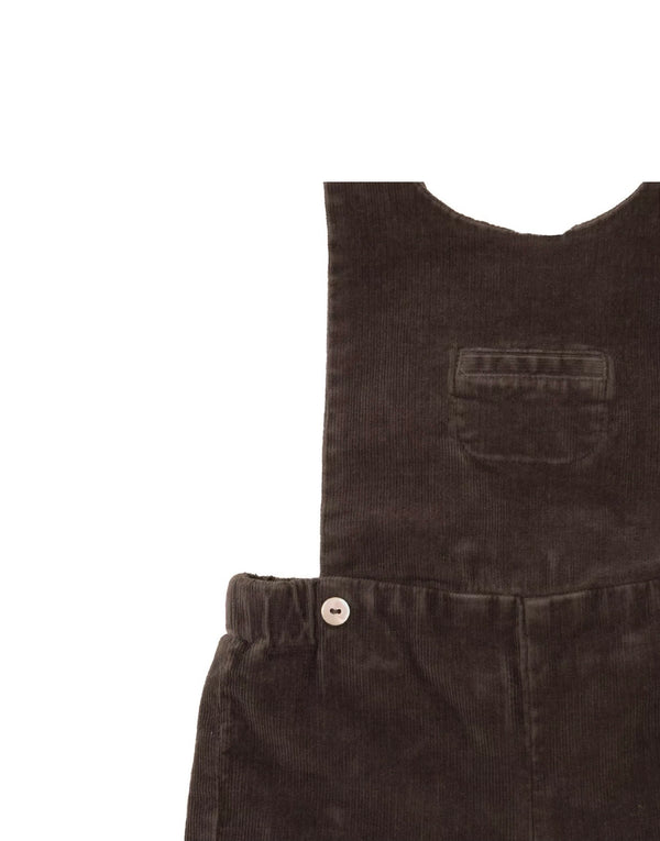 LARANJINHA Baby Grey Corduroy Dungarees Trousers