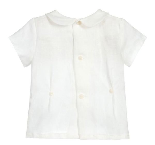 Ancar Baby Set Beige Shorts And White Shirt