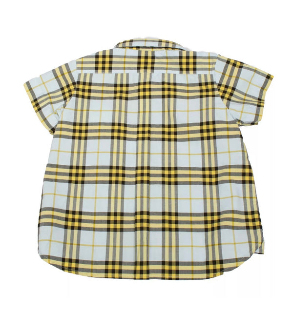 BURBERRY Boys Shirt With Tartan Pattern With Short Sleeves