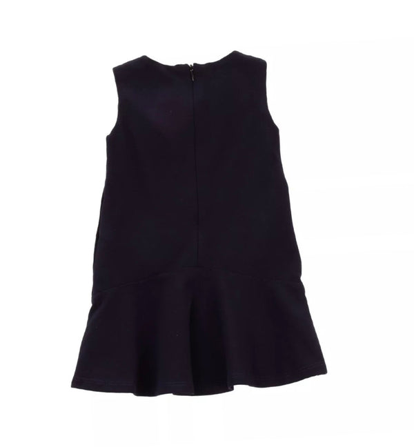BYBLOS Baby Navy Blue Dress With Front Bow And Logo