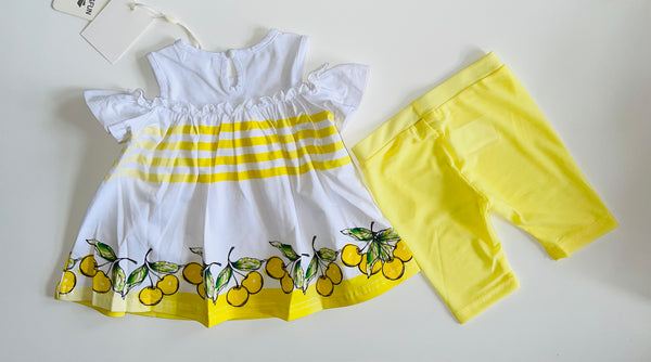 FUN FUN Baby Outfit With Yellow Cherries