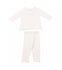 LE BEBE' Baby White Knitted Top & Trousers Set With Logo