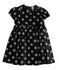 PERDIPIU' Girls Navy Blue Velvet Dress With Polka Dots Pattern