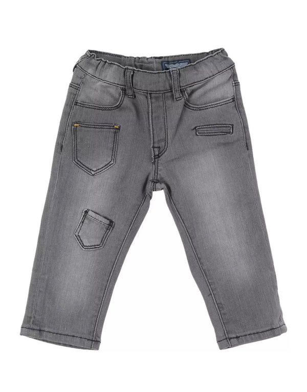 ASTON MARTIN Boys Grey Jeans With Pockets Pattern
