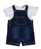 ABSORBA Baby Set Denim Dungarees & White T-Shirt Outfit