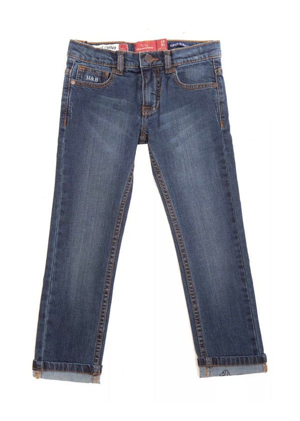 HARMONT & BLAINE Blue Jeans Faded Effect With Logo