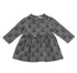 NINALUNA Baby Girl Grey Sweat Dress With Dog Pattern