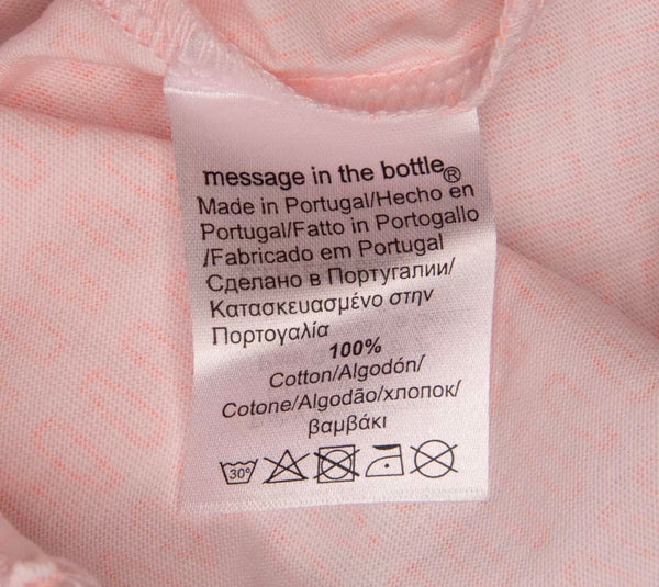 MESSAGE IN THE BOTTLE Baby Romper With Logo & Bottle Pattern