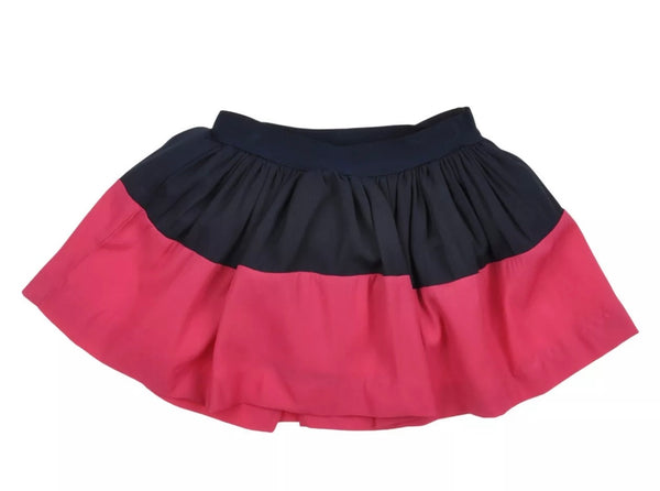 RALPH LAUREN Girls Navy Blue & Pink Skater Skirt