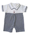 KISSY KISSY Baby Boys Collared Sailor Romper White/ Blue
