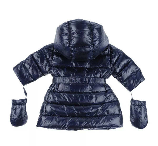 ADD Baby Padded Hooded Down Jacket With Detachable Hood & Mittens