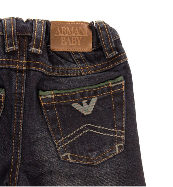 ARMANI Baby Jeans With Back And Side Logo