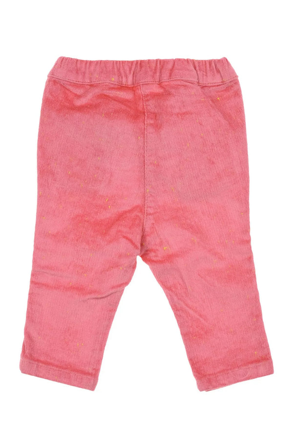 BILLIEBLUSH Baby Girl Pink Corduroy Skinny Trousers With Logo