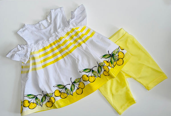 FUN FUN Baby Outfit With Yellow Cherries