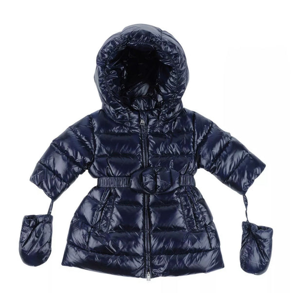 ADD Baby Padded Hooded Down Jacket With Detachable Hood & Mittens