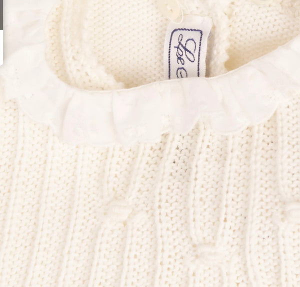 LE NOUVEAU NE' Knitted Handmade Baby Romper With Detachable Collar