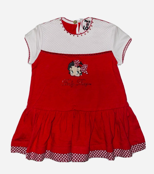 MONNALISA Baby Girl White / Red Dress