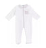 ABSORBA Baby Girl White Collared Cotton Babygrow With Gingham Pattern