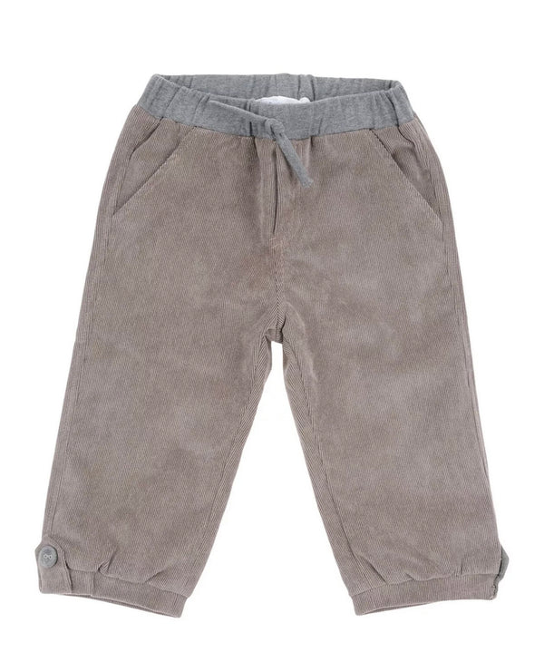 ALETTA Boys Corduroy Trousers Grey Brownish With Pockets