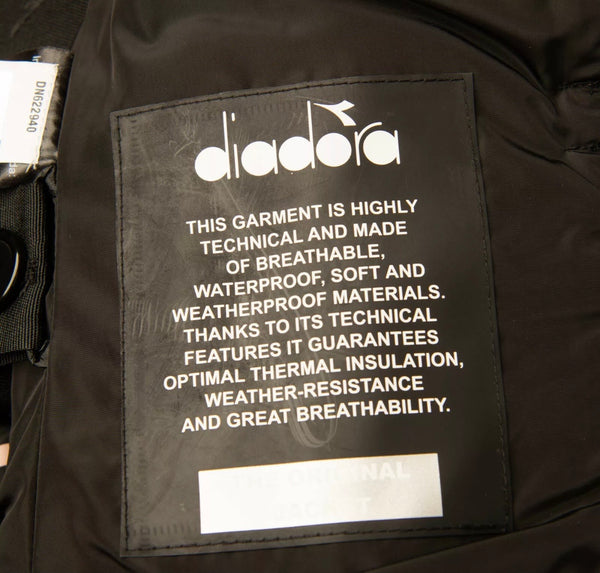DIADORA Girls Black Hooded Padded Waterproof Jacket