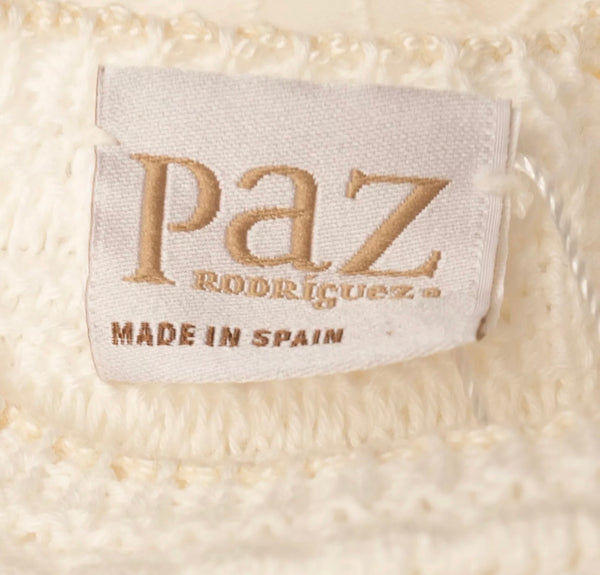 PAZ RODRIGUEZ Baby Girl White Embroidered Eyelets Dress