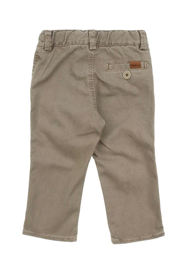 OFFICINA 51 Boys Brown Chino Trousers With Logo