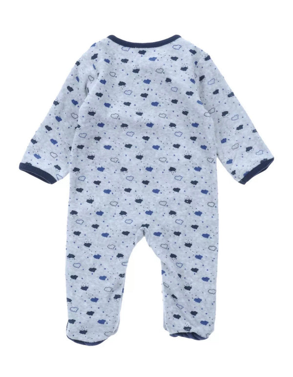 ABSORBA Baby Light Blue Babygrow With Clouds Pattern