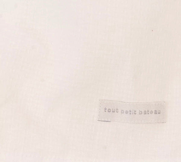 PETIT-BATEAU White Baby Girl Romper Dress With Logo