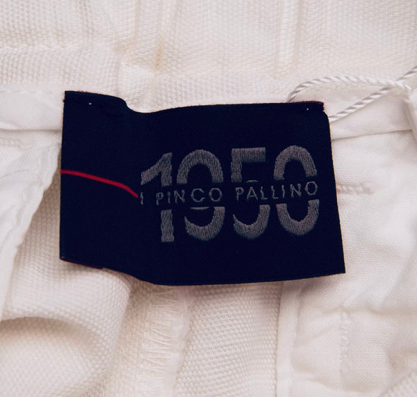 I PINCO PALLINO Ivory Linen Blend Trousers With Logo