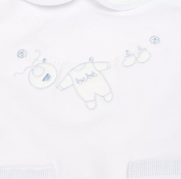 CICCINO Baby Boy Collared Babygrow With Bib & Babygrow & Socks Patches