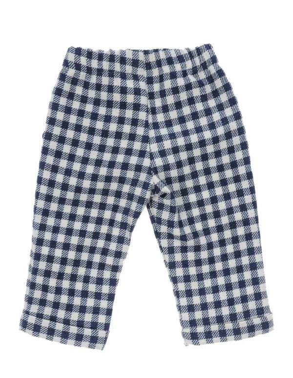 JUPPALA Baby Boys Wool Trousers With Gingham Pattern