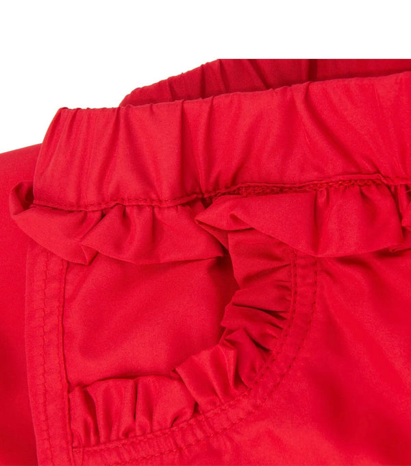 ALETTA Baby Girl Red Padded Trousers With Ruffle Details