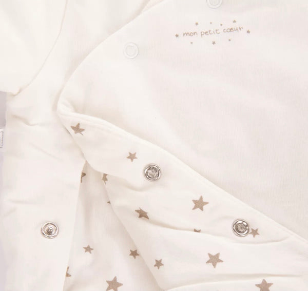 ABSORBA Baby Ivory Top & Trousers Set With Stars Pattern