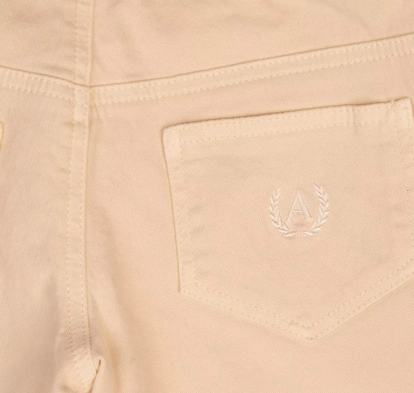 AMORE BABY Beige Gabardine Trousers With Logo